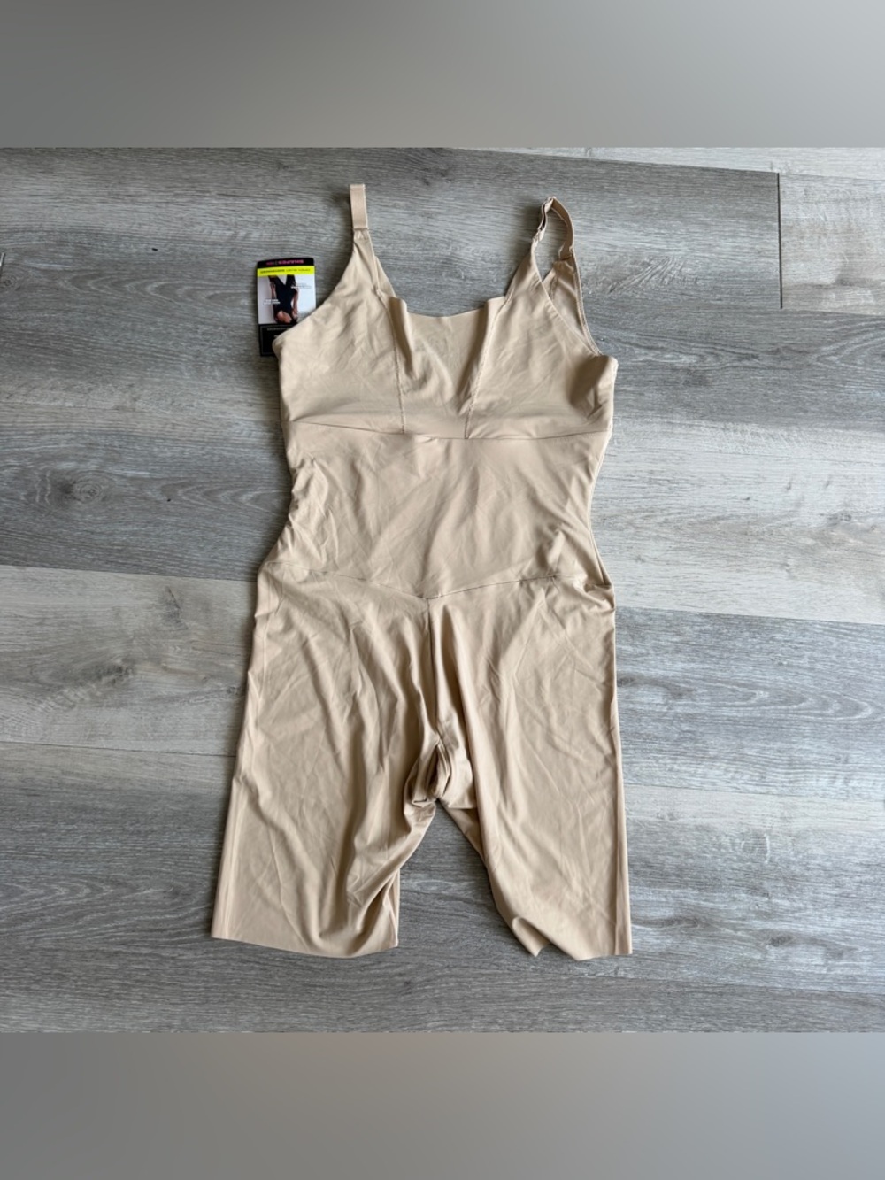 NWT Maidenform Nude Beige Open Bust Shapewear Bodysuit with Adjustable Straps XL - Picture 2 of 11